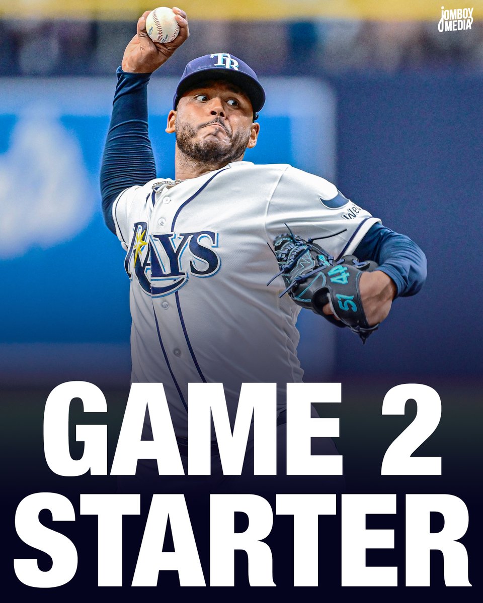 TalkinBaseball_'s tweet photo. Freddy Peralta will start Game 2 for the Rays, per @TBTimes_Rays 

Peralta, who the Rays acquired from the Mets at the trade deadline, has allowed just three earned runs in his last six starts https://t.co/7jlIvqfKMU
