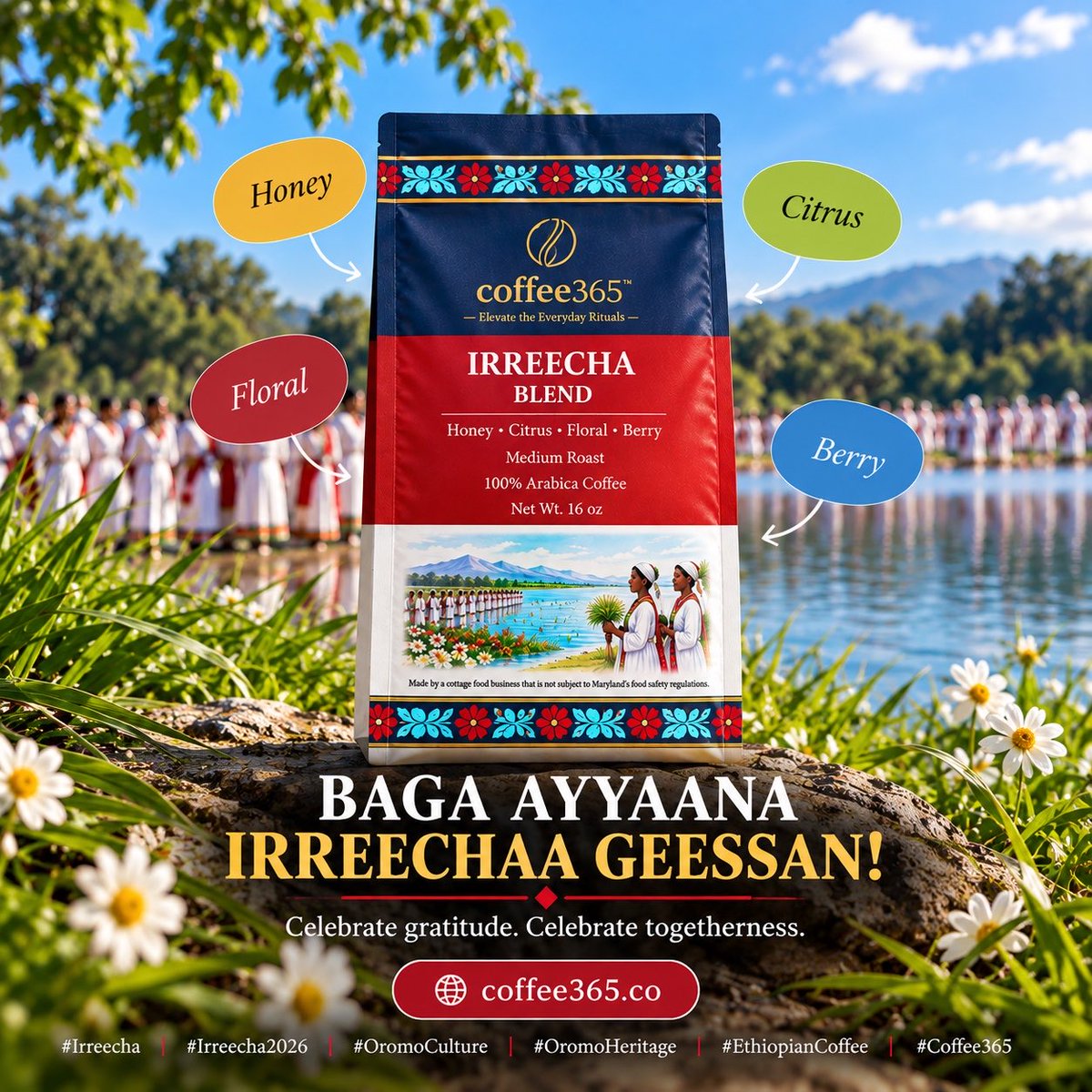 coffee365co's tweet photo. Baga Ayyaana Irreechaa Geessan!
A celebration of gratitude, culture, community, and new beginnings.
#Irreecha #Irreecha2026 #OromoCulture #OromoHeritage #EthiopianCoffee #Coffee365 https://t.co/Xm4n0m0WDX