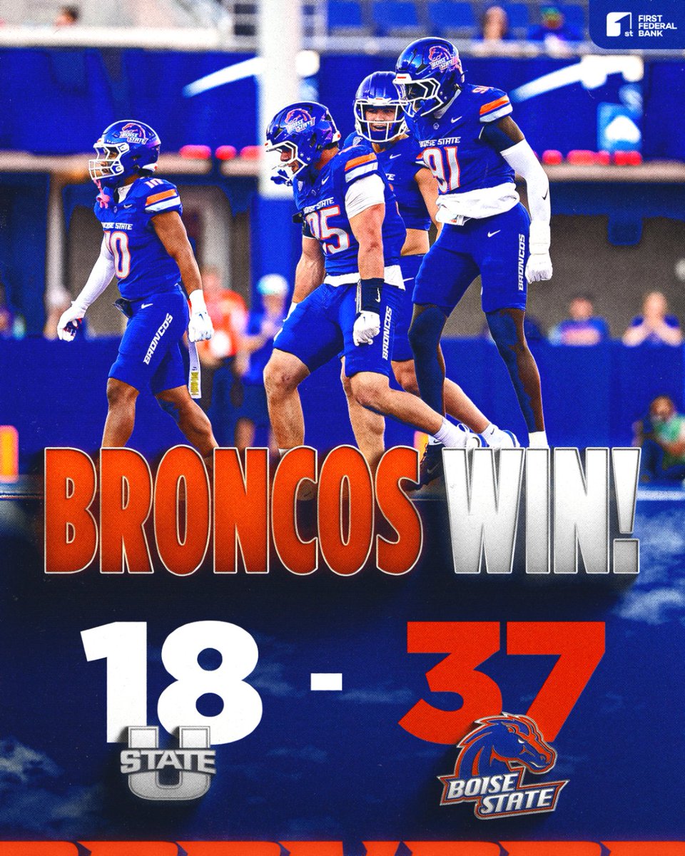 BroncoSportsFB's tweet photo. 𝐅𝐢𝐫𝐬𝐭 𝐏𝐚𝐜-𝟏𝟐 𝐕𝐢𝐜𝐭𝐨𝐫𝐲 ✅

#BleedBlue | #BuiltDifferent https://t.co/rGruZ1yO1i