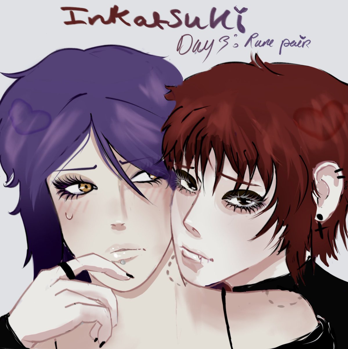 Deltafishh's tweet photo. I’m so fkn over this I hate drawing faces ☹️  WHY DO THEY LOOK LIKE A BOX OF SARDINES  AGHHSHSKSKK
Anyways paperdolls + vampire Sasori 😣
#inkatsuki2026 https://t.co/aCTKEDvsFS