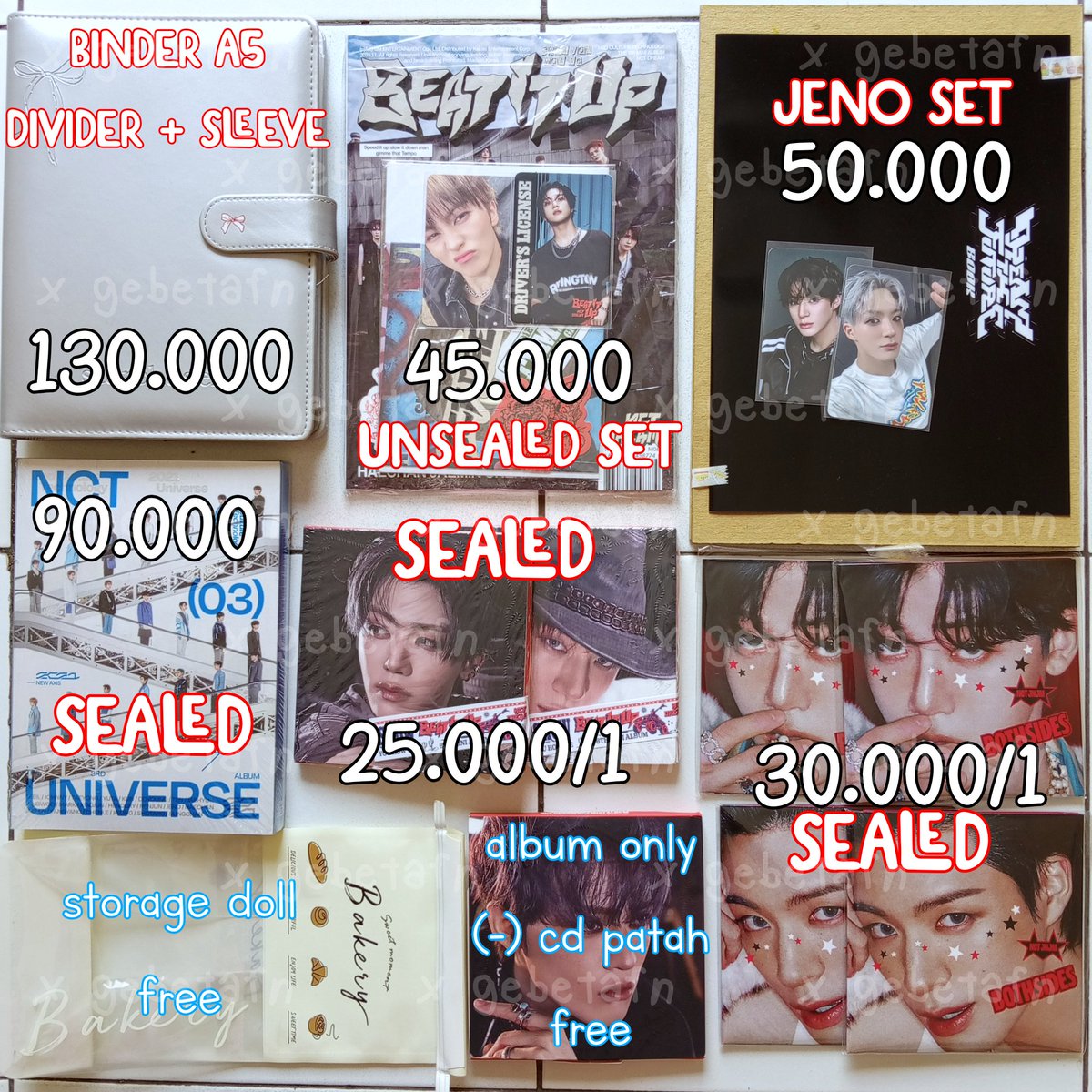 gebetafn's tweet photo. WTS - Want To Sell 
⚠️TAKE ALL⚠️ 

✰ bisa sisain binder saja
✰ bisa take all gg/bg only
✰ co only 🍊
✰ first pay, first get
✰ proof after pay
✰ not for sensitive buyer!

📍SEMARANG, JATENG INA https://t.co/dCoF4LND9w