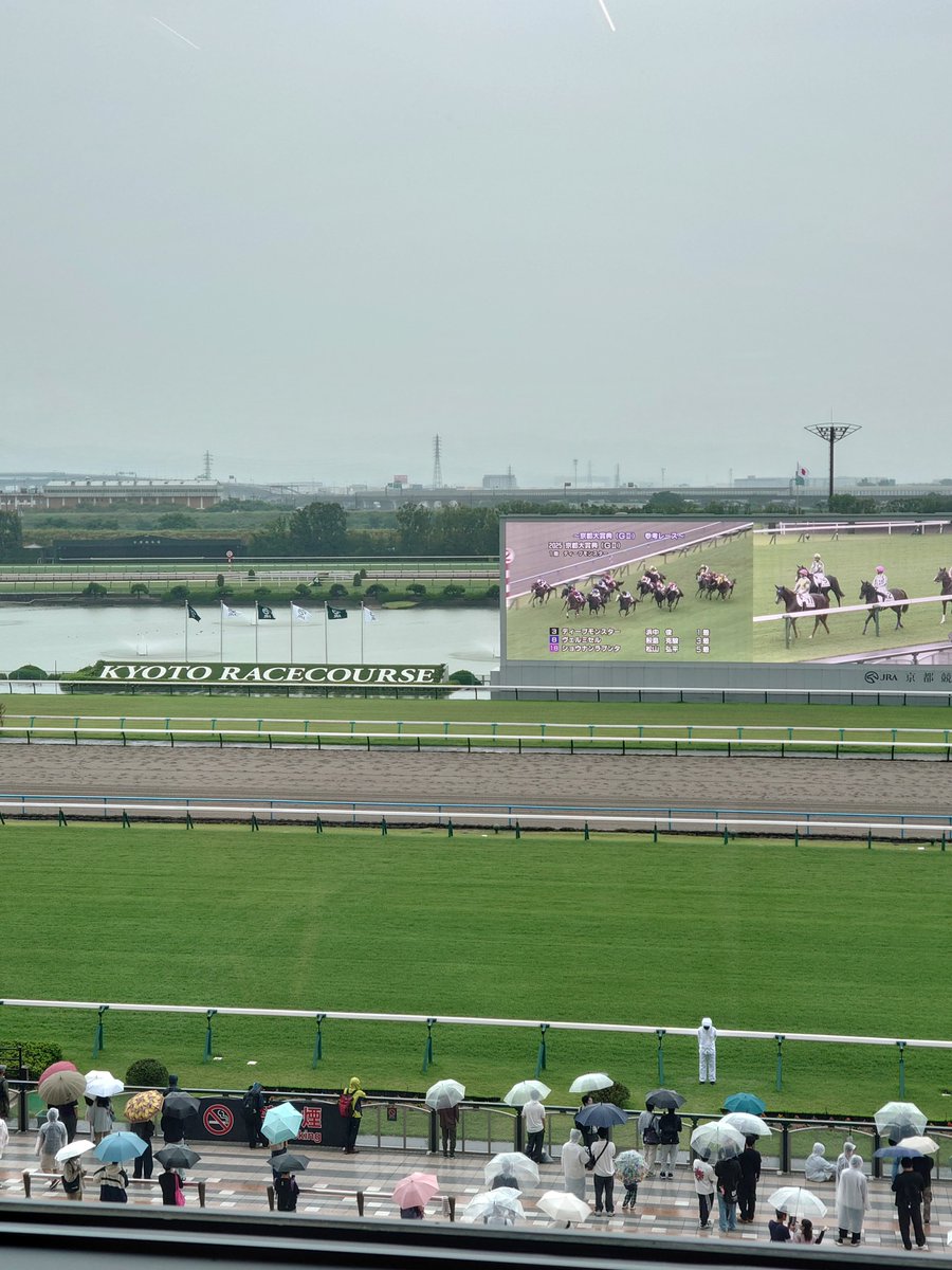 negimarobo37's tweet photo. 旅の最後に京都競馬場～🐎🐎🐎

雨ひどいな～こりゃ大荒れあるかな☺️ https://t.co/PwuoXVt4TX