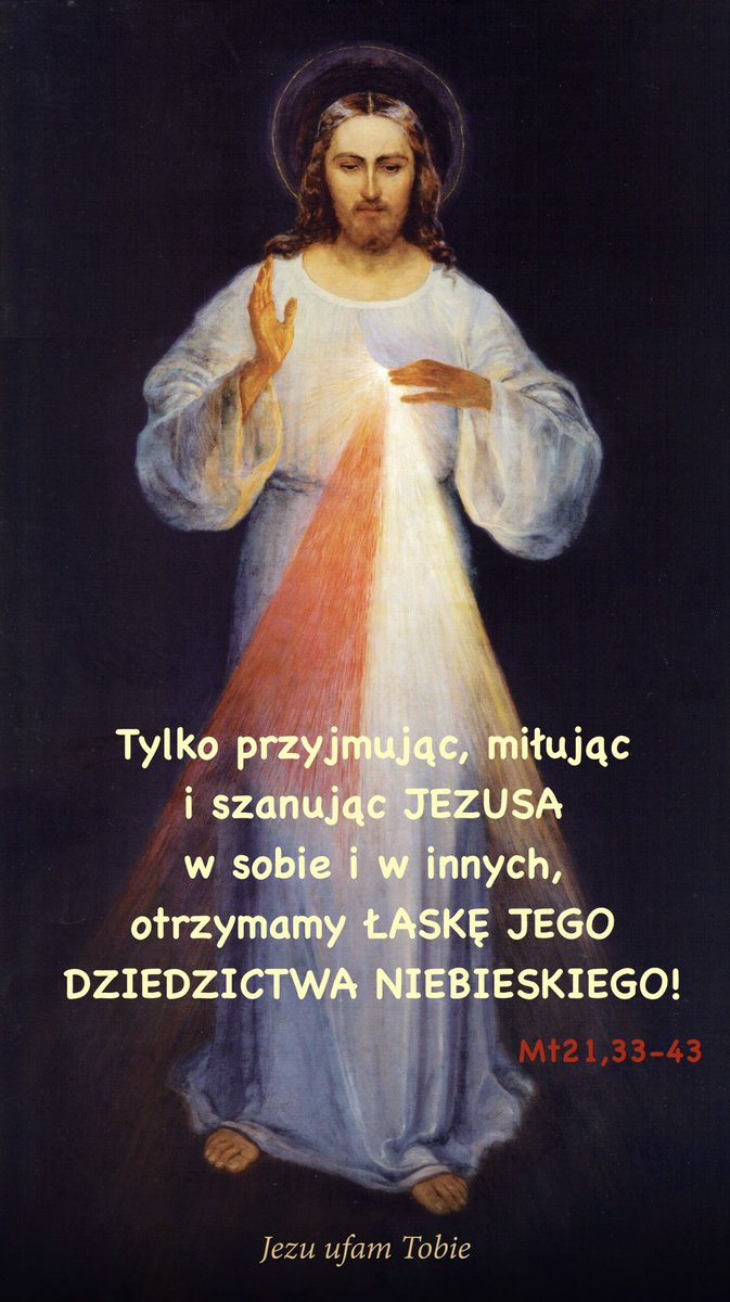 KainosKw's tweet photo. Tylko przyjmując, miłując i szanując JEZUSA w sobie i w innych, otrzymamy ŁASKĘ JEGO DZIEDZICTWA NIEBIESKIEGO!
#Ewangelia Mt21,33-43
#JEZUS JEST nam ludziom DANY-POSŁANY przez OJCA jako JEDYNY ZBAWICIEL całej naszej osoby i całego naszego ludzkiego życia!
#LectioDivina
#KainosKW https://t.co/rMfiYcZyOb