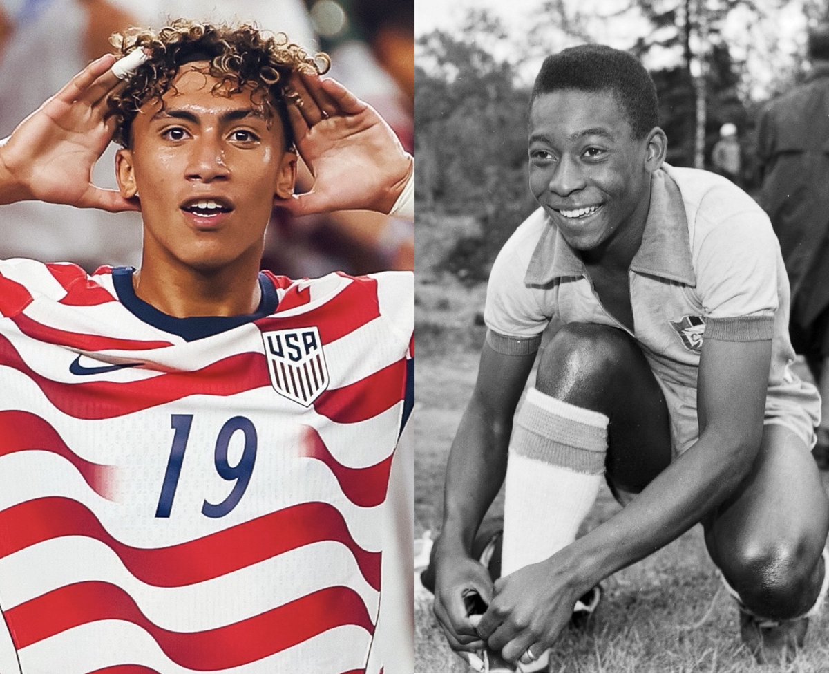 amcalabrese12's tweet photo. 🇺🇸🚨 Julian Hall is the youngest player EVER for any country to score in each of his first three international appearances since…

O Rei Pelé himself in 1957 🇧🇷👑 https://t.co/KUiM0by2YJ