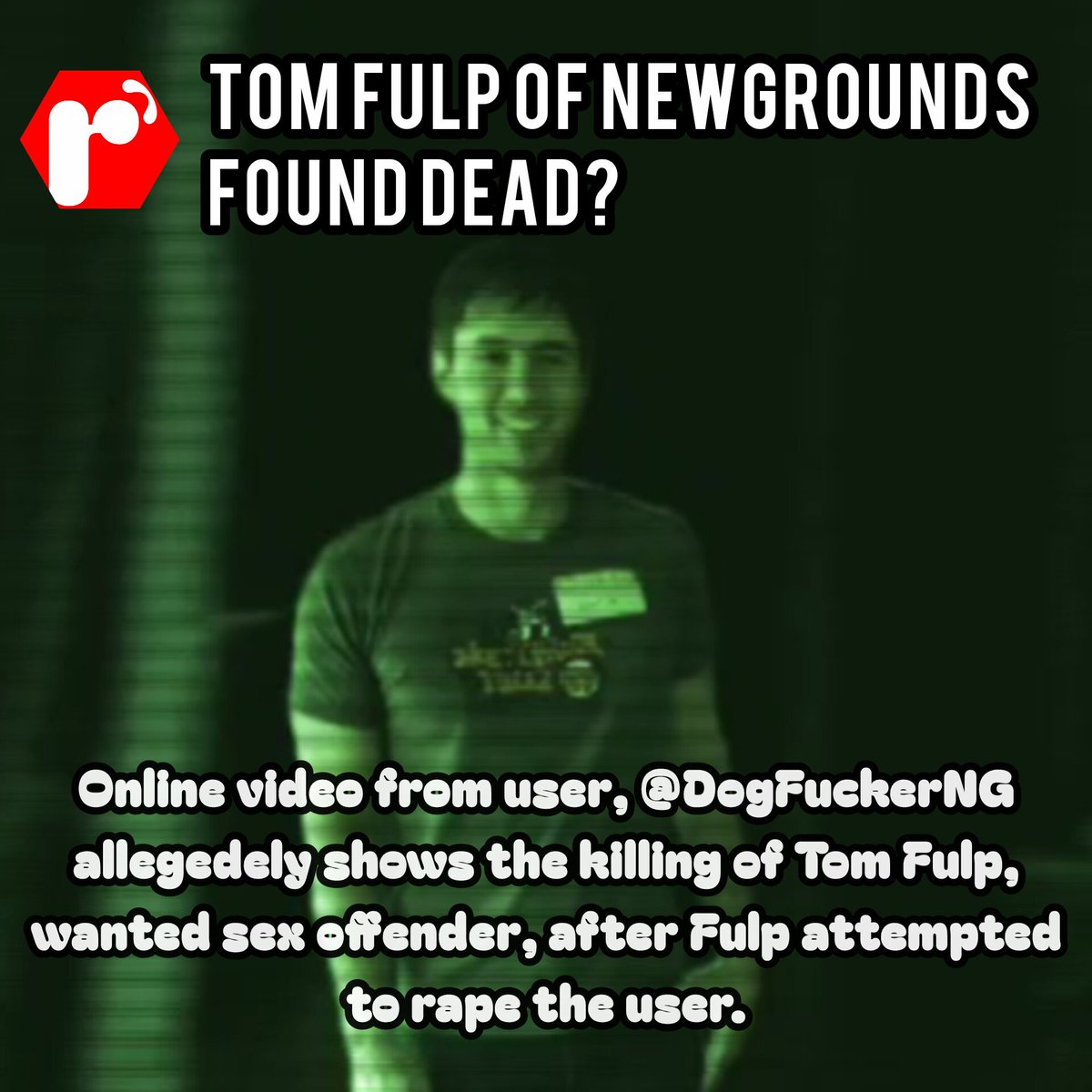 Rooterrs's tweet photo. Video Surfaces Allegedely Showing the Death of Tom Fulp, Serial Rapist and Founder of Newgrounds. https://t.co/FC96XKAXc3