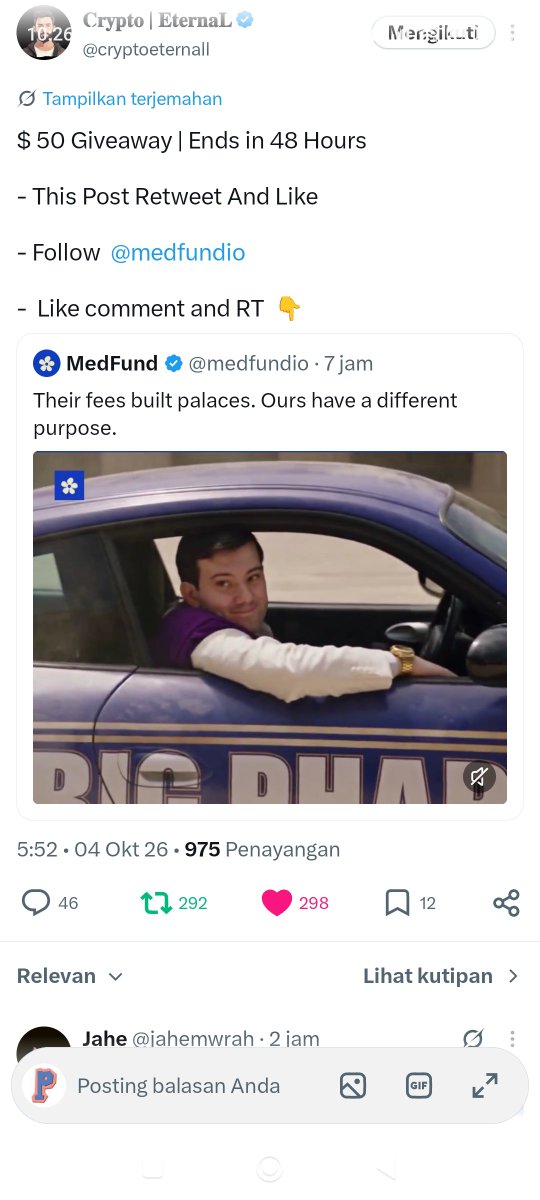 pptjioe's tweet photo. @cryptoeternall @medfundio https://t.co/AxpsQOouvf