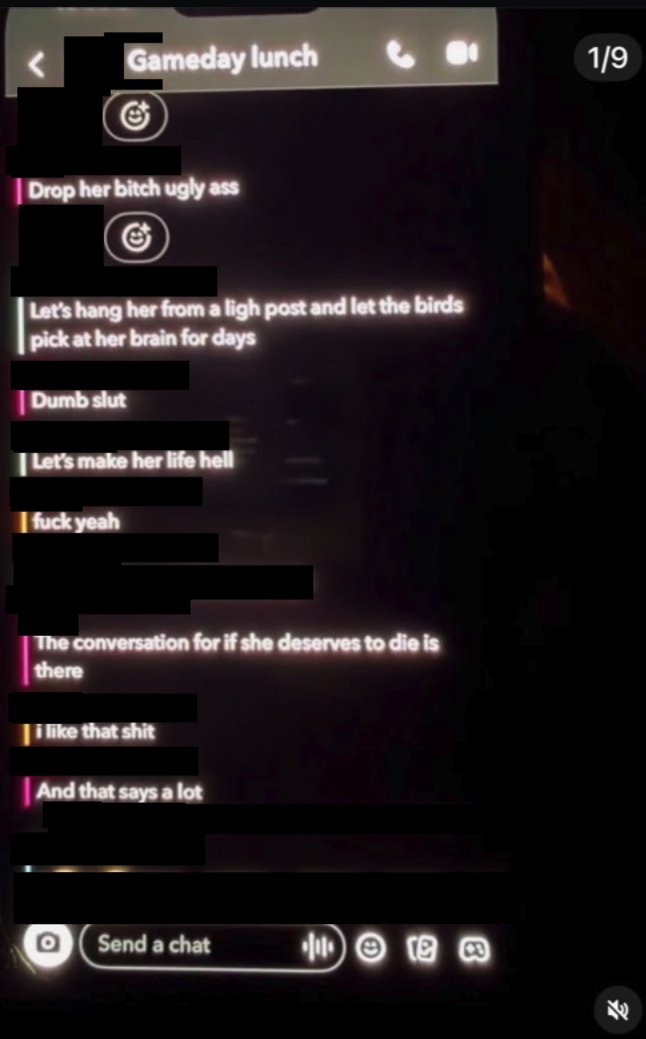 casey_whalen's tweet photo. Screenshots circulating among the Timberline High School (Boise School District) community appear to show students discussing the sexual assault and killing of a female student. The messages include statements about hanging the girl from a light post, whether she deserves to die, and sexually degrading her.   

A https://t.co/wxagUKD6sg petition identifies four Timberline football players as participants and alleges that the school suspended only one student for one football game. The district has not yet publicly explained what it knows about the messages or what disciplinary action was taken. 1/2

@BSDEducation @IdahoTribune