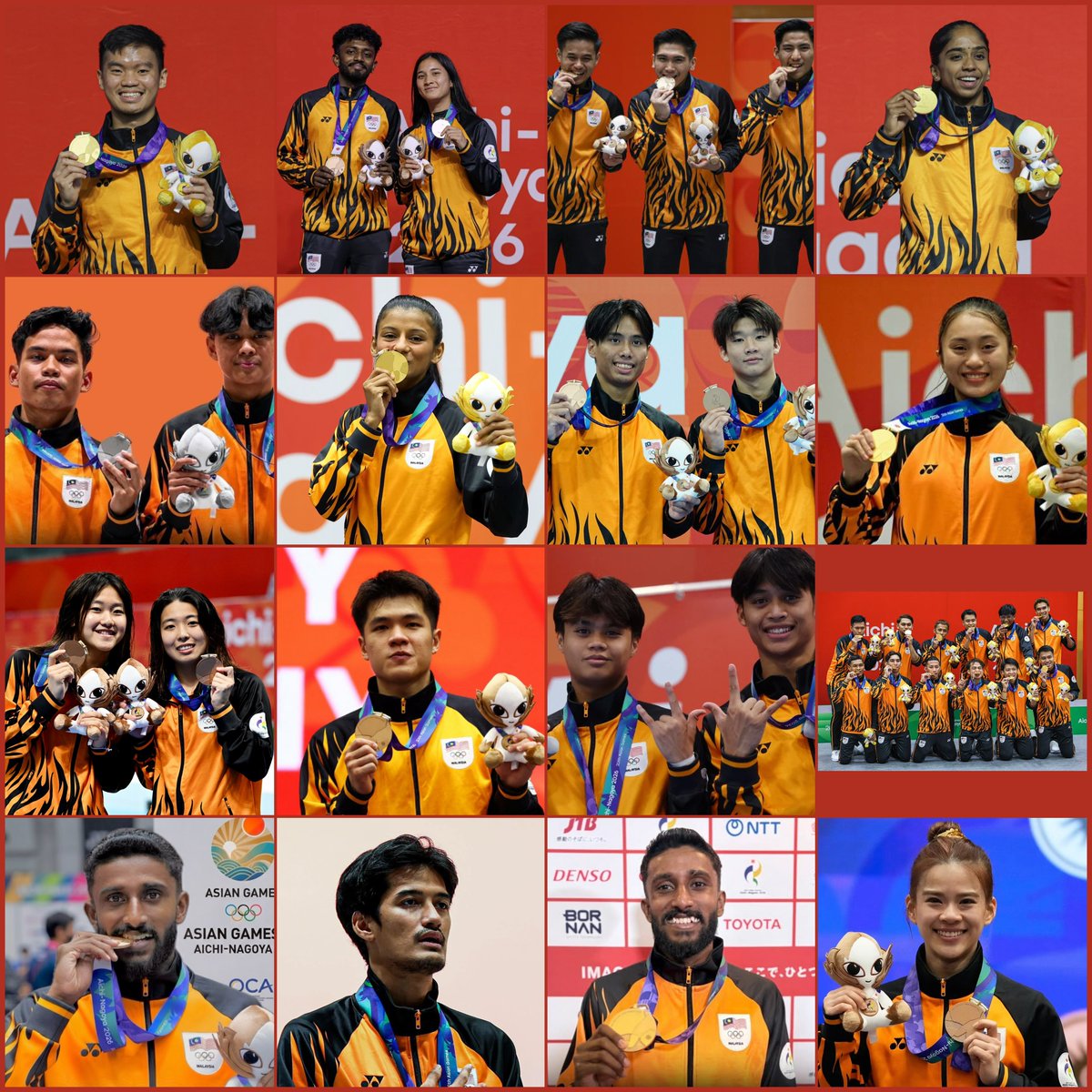 craigansibin's tweet photo. 🇲🇾 THANK YOU TO ALL OUR MEDALLISTS

20th Asian Games Aichi-Nagoya 2026
🗓️ 4 October 2026

As the Asian Games come to a close tonight, one final salute to everyone who represented Malaysia. 🫡 

You carried the Jalur Gemilang with determination, courage and heart. Through the victories, disappointments, pressure and unforgettable moments, you gave everything you had.

Jalur Gemilang berkibar,
Negaraku berkumandang,

🇲🇾 MALAYSIA
9 🥇 7 🥈 16 🥉

🏅 32 Medals

Terima kasih, atlet-atlet Malaysia. 🇲🇾
Until the next Games.

#AsianGames2026 #AichiNagoya2026 #マレーシア #TeamMalaysia