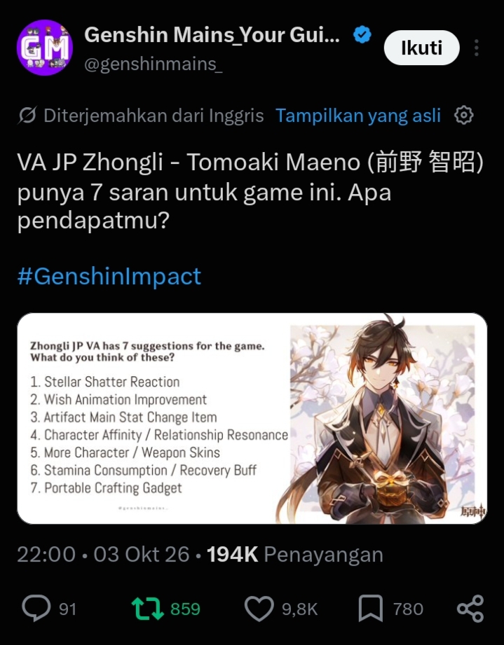 babufess's tweet photo. Babu! Bahkan seorang sepuh udah lama kerja sama di GI (cabang jp) dan spend berjuta-juta pun pengen game ini improve https://t.co/l8kA5KOFmS