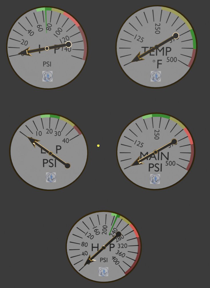 thalyngamedev's tweet photo. @Giulio6686 Was working on gauges the past couple of evenings. In game they are looking a little wanting though, even without the glass added. https://t.co/cxfVn9ZVwX