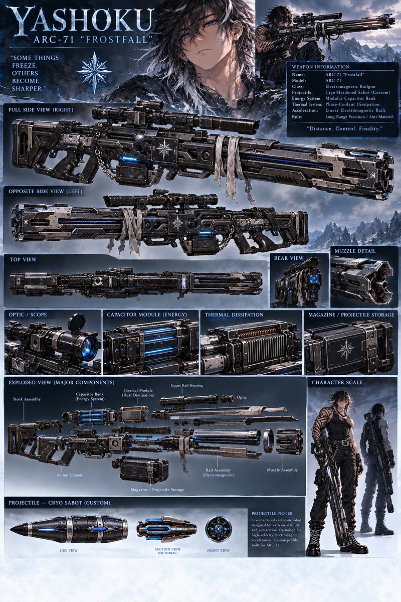 TC_8488's tweet photo. Random Community prompt drop!!

Now you too can have your own railgun, custom tailored to your unique style!

I apologize in advance if some of you have issues running the prompt. It gave me hell for some, and worked just fine for others.

Prompt will be in comments

First up:
@TC_8488
@JexTheFool 
@SirMichael8963 
@Nightwolf5656