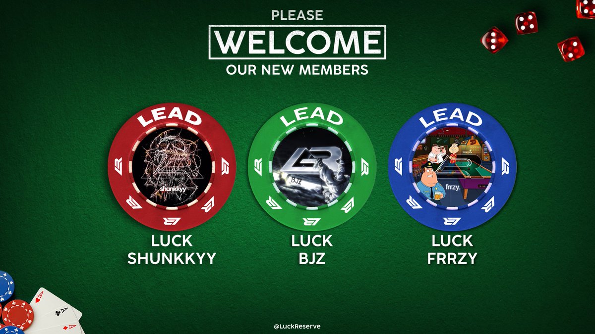 LuckReserve's tweet photo. 🍀 NEW LEADS 🍀

Help us in welcoming our newest leads by giving them a follow!

🍀 @shunksterr 
🍀 @bjayziled 
🍀 @frrzybo2 

#LivingLucky https://t.co/pkzd7bEigI