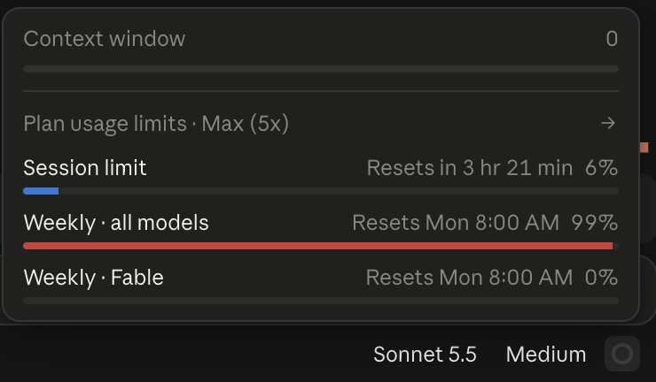 jpshrodinger's tweet photo. 🚨🚨 CLAUDE USERS 🚨

I swear Anthropic nerfed Opus 5.5 😭

Sonnet 5.5 is the ONLY Claude model I want to use right now.

FAST.
LOW USAGE.
PERFORMS REALLY WELL.

Sonnet 5.5 Medium has been carrying my actual work lately 😂

What happened to Opus 5.5?? https://t.co/nGWtTp3RJz