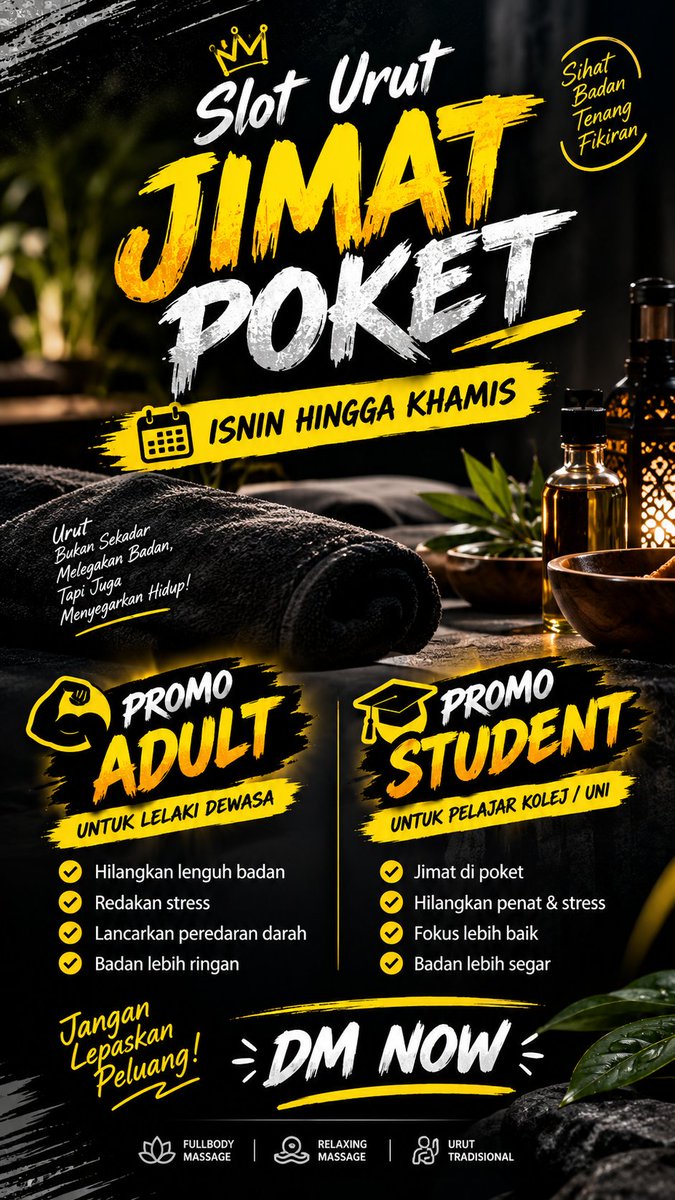 deqwanurtKl's tweet photo. Urut open seperti biasa. Banyak pakej utk semua. Pakej jimat pun ada... Roger.. dm now! https://t.co/KagygGtwVr