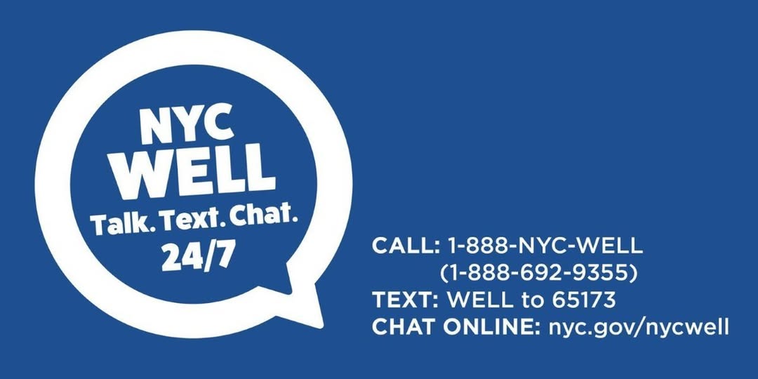 NYPD62Pct's tweet photo. No problem is worth taking your life.  Help is available.  Speak with someone today: Suicide and Crisis Lifeline, dial # 988 (24 hours).  When you call/text/chat # 988, you will be connected to trained counselors who will listen, provide support, and link you to resources. https://t.co/N8H20x7BDX