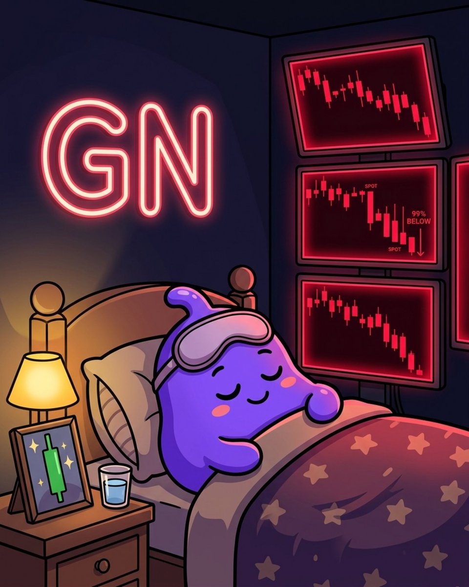 DelHopium's tweet photo. 🟣 GN. Sleeping like a baby tonight knowing my stink bids at ninety-nine percent off spot are ready to catch the whole market.

#DelHopium #CryptoTrading #StinkBids https://t.co/H9q7cWDw1L