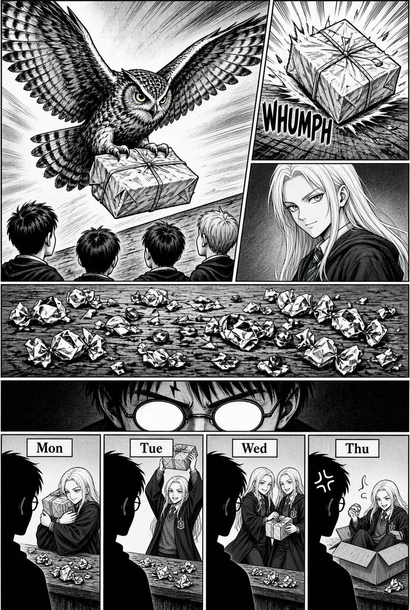jawnhandler's tweet photo. Maybe it’s not the Malfoid you were expecting, but I had a little fun with it. It’s canon adjacent https://t.co/Ogd6rwuHK5