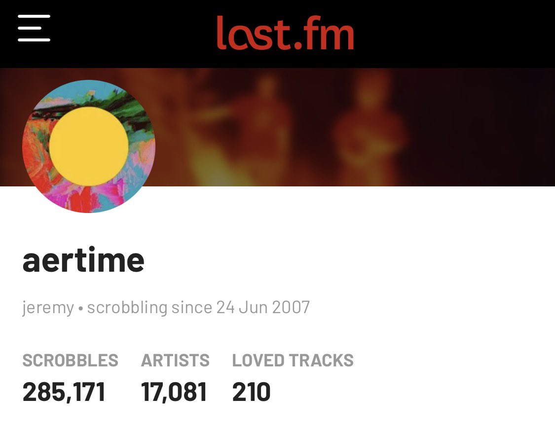 AERTIME's tweet photo. my 9 albums are on my last fm ive had for almost 20 years. https://t.co/sIKhmYVIY3 https://t.co/vwFEp0lmRS