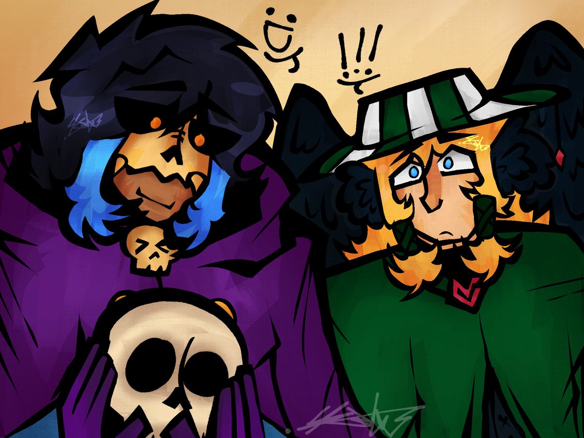 Sk3lxs's tweet photo. Just drawing wtv alvv 

!! Día 3 — Calavera 

#Deathduotober #deathduofanart https://t.co/4j4FZKTxBu
