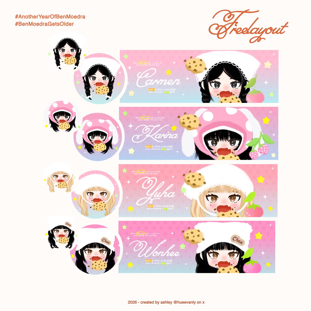 hueevanly's tweet photo. heiiloww boleh bantu repost? tencuu ! 🩷

happiest birthday to @dharmageni 💫🎉
dalam rangka merayakan #AnotherYearOfBenMoedra
#BenMoedraGetsOlder  ada 4 FREE LAYOUT untuk teman-temann semuanyaaa ! scroll kebawah yaa, yukk ikutaan 🫶 #zonauang https://t.co/j9Rttu1gge
