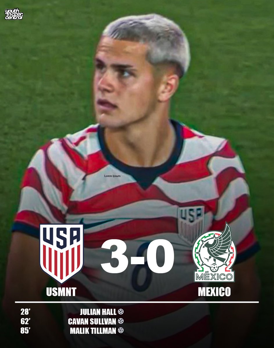 yscentral's tweet photo. THE USMNT TAKE DOWN MEXICO 3-0 👀🔥 https://t.co/WXtYssyels