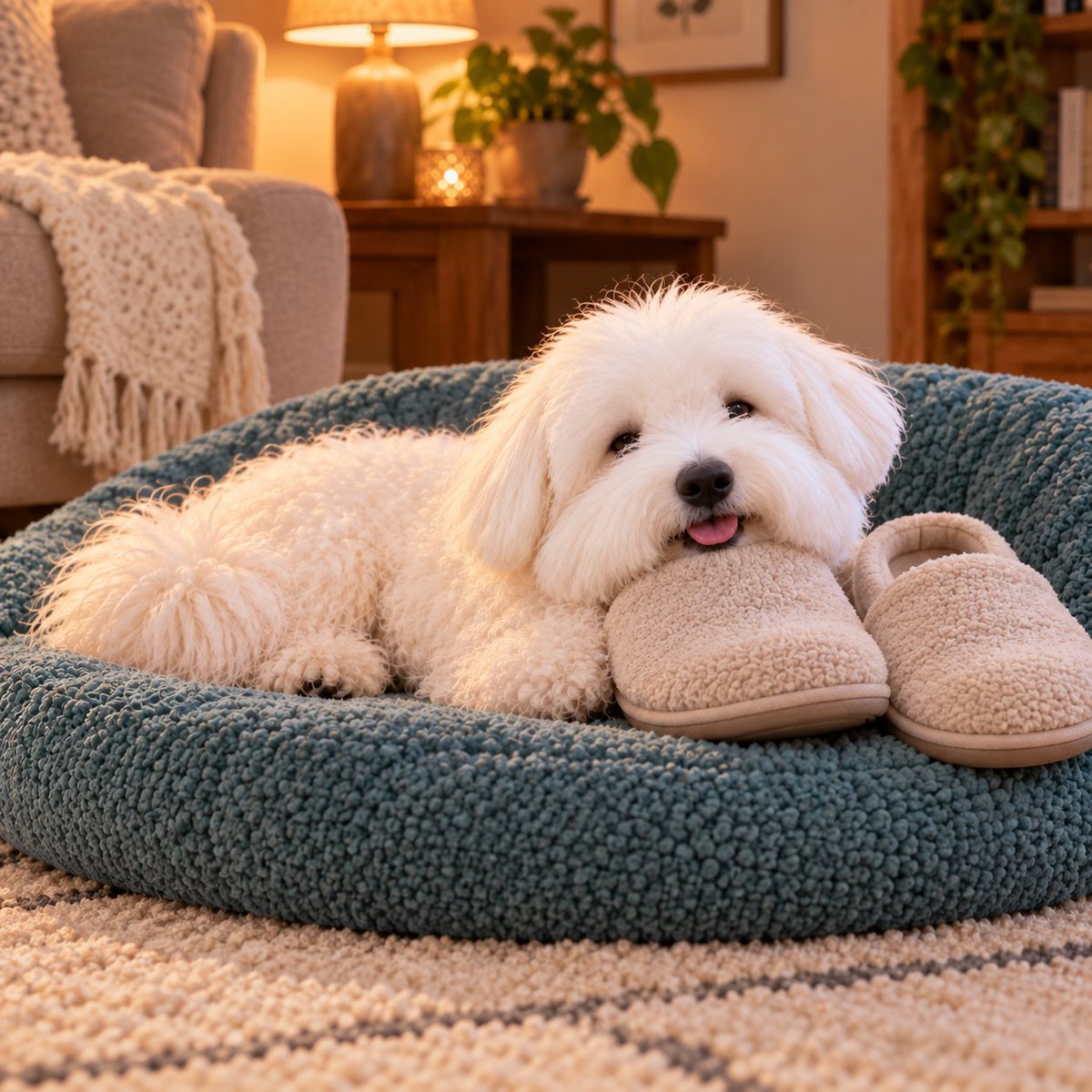 Cloudy_dog_fun's tweet photo. your slippers have been promoted to pillows.
please congratulate them quietly.

#DogHumor https://t.co/vQ4kE58TQO