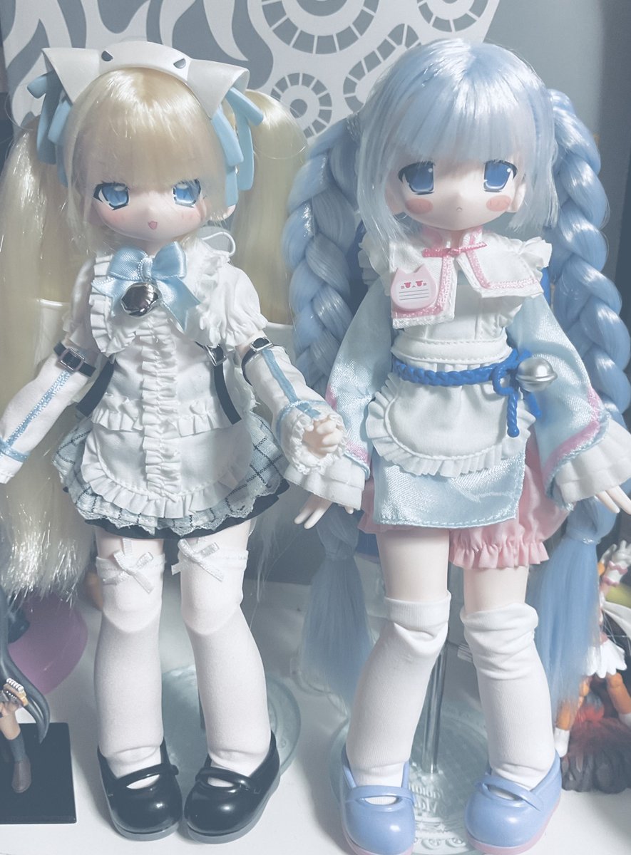 khkotbbjw's tweet photo. ドールセットした〜😻髪のセットがめちゃくちゃ難しくてボサボサになっちゃったけど満足！ https://t.co/pIxcpQ9G0A
