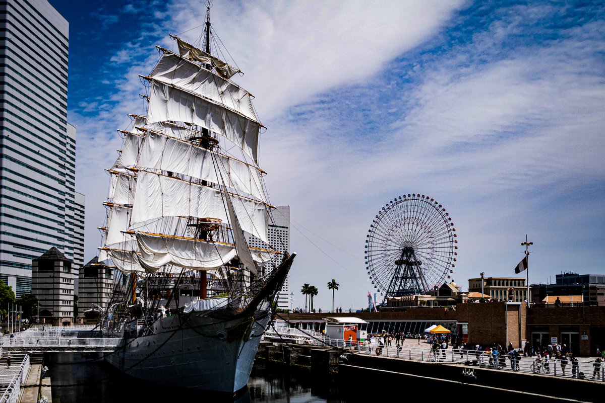 b_corsairs's tweet photo. 本日は、帆船「日本丸」総帆展帆🚢
横浜、帆を掲げ勝利を。

#ビーコル #RaisetheSAIL https://t.co/MQ2bOhBneY