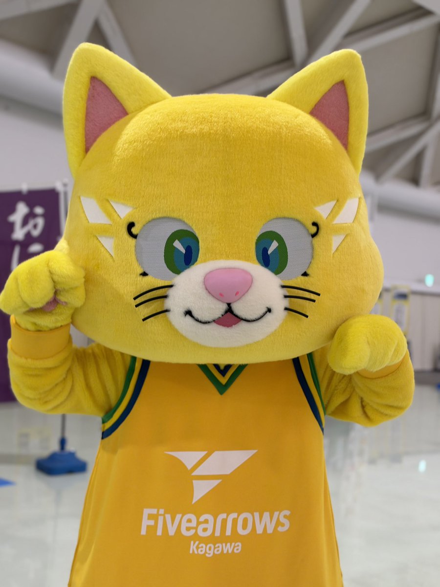 konntumi's tweet photo. 昨日のアロニャー。
#アロニャー
#香川ファイブアローズ
#bリーグマスコット https://t.co/6Az1mmOPGy