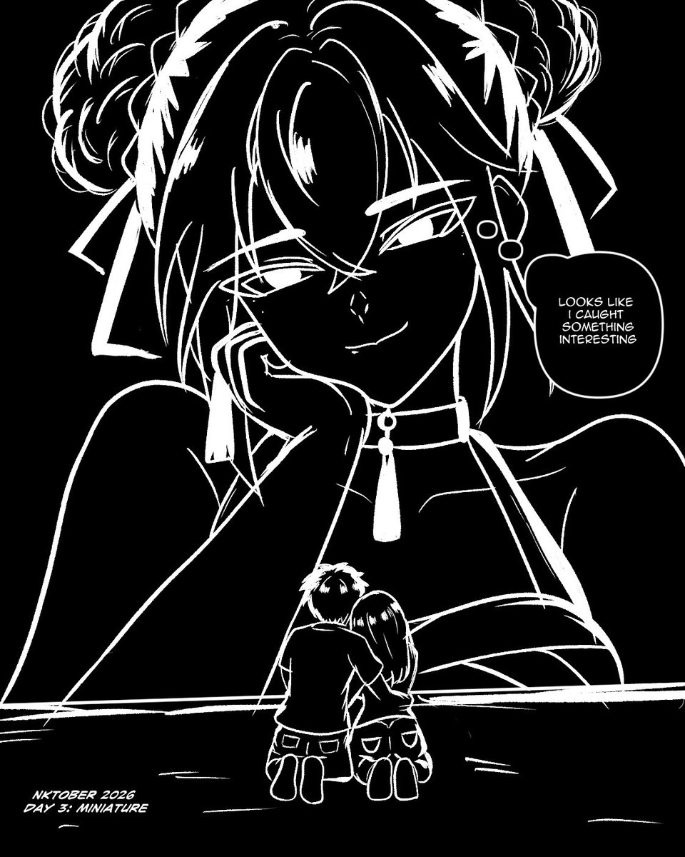 DaphnisDraws's tweet photo. Inktober 2026 day 3: miniature, dont you hate when you get cause by a giantess? Happens to me all the time ~ https://t.co/nyYXsdQuDc