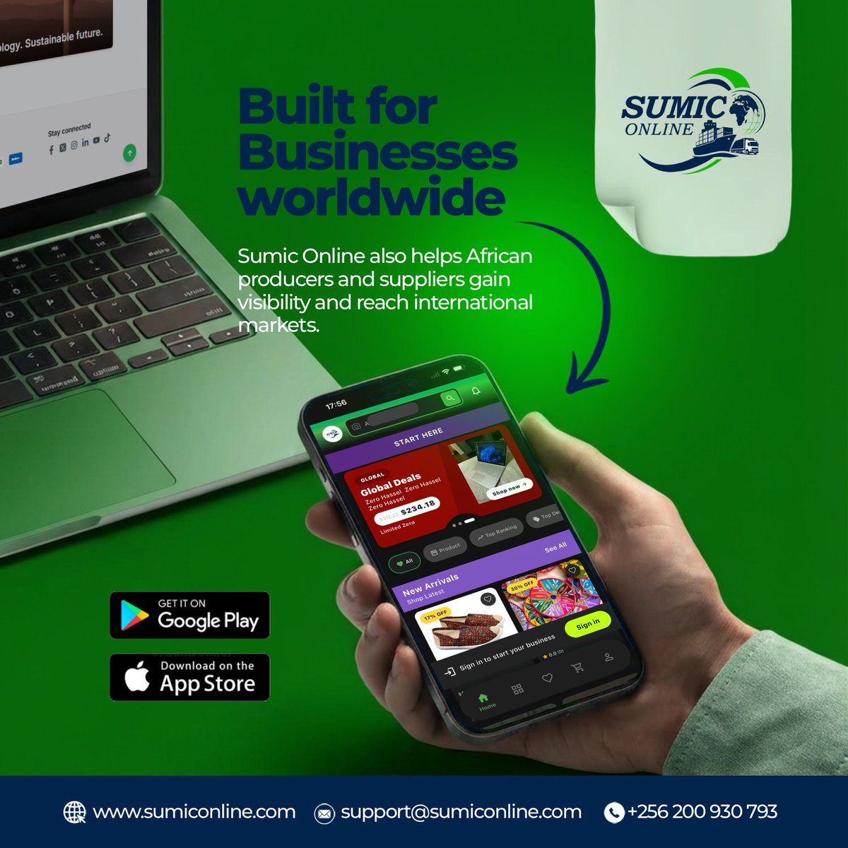 MrSumic's tweet photo. What if your next big customer is in a country you have never visited? 

Africa’s continental trade agenda aims to connect a market of approximately 1.5 billion people, according to the @WorldBankGroup. Imagine the possibilities when more African producers, suppliers and buyers can find each other online.

That is the future we are building towards with @sumiconline | Africa's B2B digital trade platform connecting businesses across Africa and beyond.

We are live and continuously improving! 

📲 Download the App: 🔗 
https://t.co/NCW8AOWQBm

#SumicOnline #VisitSumic #SumicIsOpen
