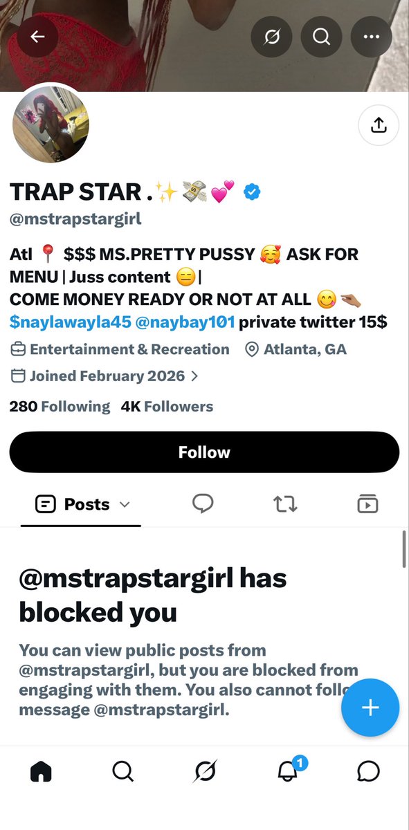tydabarbieee's tweet photo. This bum @mstrapstargirl going still my video then block me who does that … please report her page and don’t shop with her she a scam https://t.co/Kkt9g5XJHt