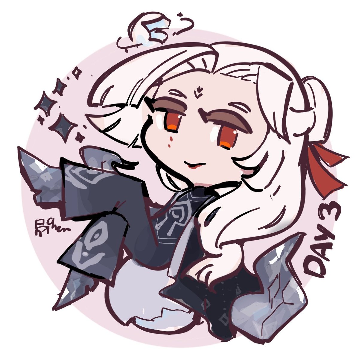 tabletsheet's tweet photo. Day 3: Omen
"While I can't match Tsukuyomi-sama's charisma, I tried ✨"

Shiranui cosplaying as Tsukuyomi 
#Onmyojitober2026 #illustration #阴阳师 https://t.co/EVUqpsQjWu