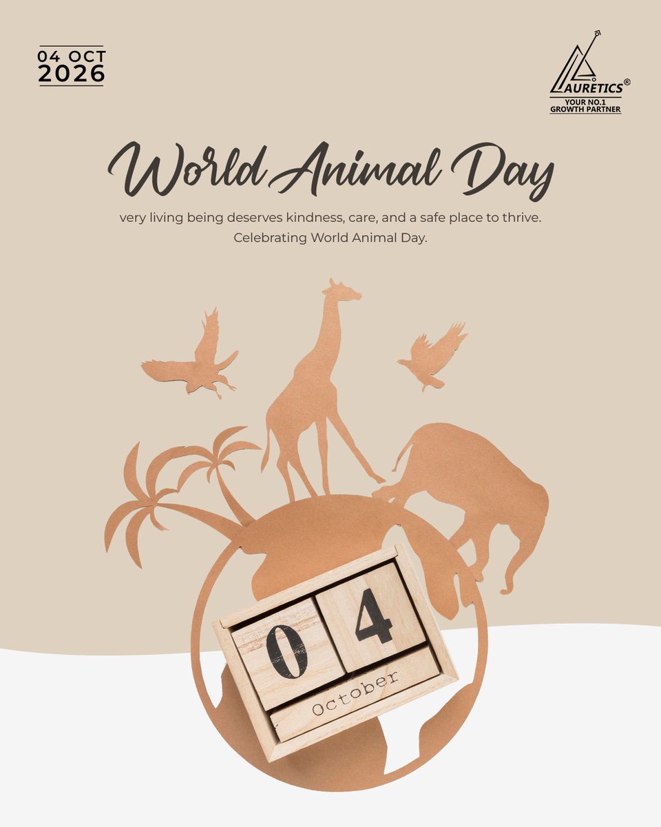 auretics's tweet photo. 🐾 World Animal Day | 4 October 🐾

Every animal deserves love, care, and protection. Let's celebrate the beauty of wildlife and promote kindness towards all living beings.

❤️ Protect Animals. Preserve Nature. Create a Better World.

#WorldAnimalDay #AnimalWelfare #LoveAnimals https://t.co/jf3u9j3gq6