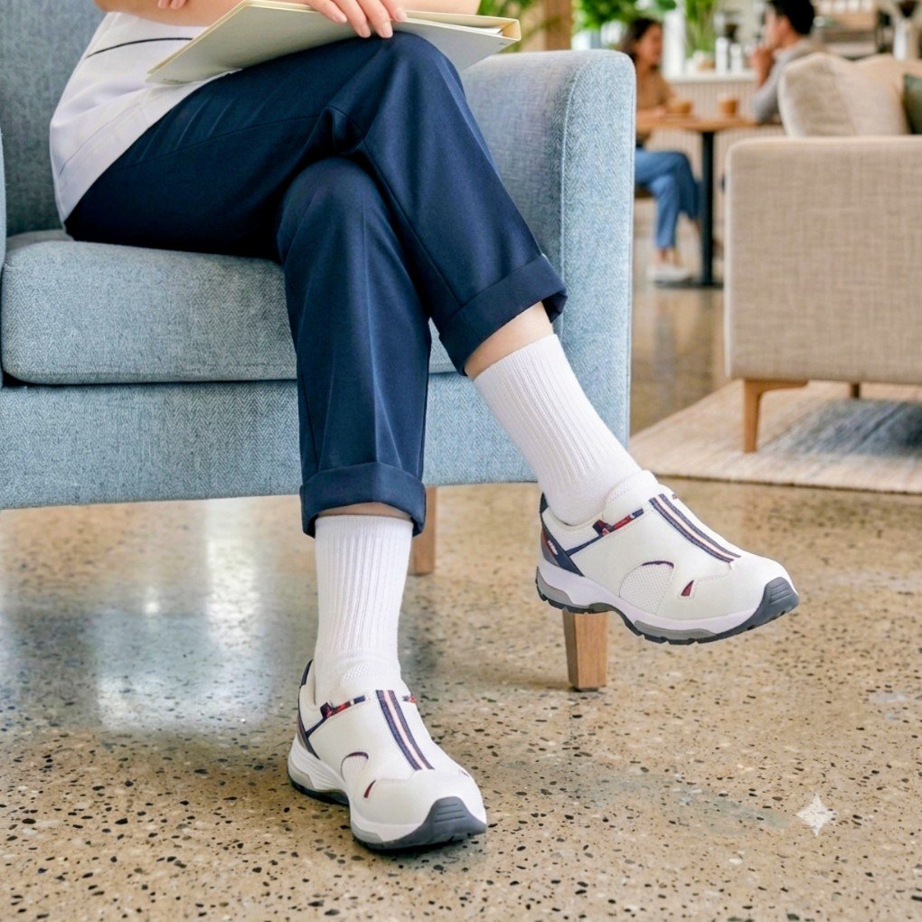 hinata_socks_ai's tweet photo. 今日の白ソックスコーデ🧦
​いかがでしょうか？✨

​#白ソックス #白靴下 #靴下フェチ #足元フェチ #脚フェチ　#AI生成　#AIコスプレ https://t.co/yAZwdbo3wD