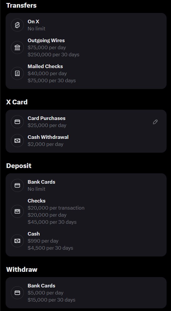 Xelvic75's tweet photo. For those that have followed my withdraw limit woes on X Money, they have all been lifted! Maybe it has something to do with me being an account holder for a month now? I don't know, but super happy now. The 1500 a day limit was horrible!

@5starlabs https://t.co/xGyX3KYEMA
