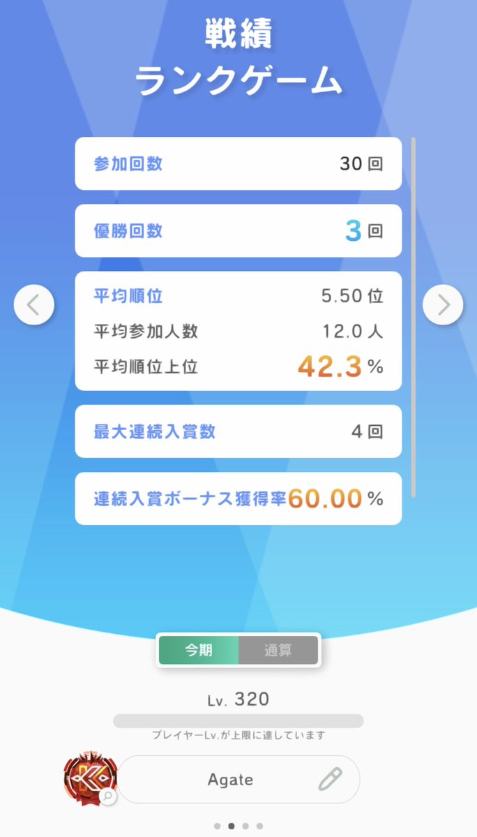69acky's tweet photo. シーカー到達‼️✨

前回より早く30試合目でシーカー✨
平均順位5.5位だけど、1試合あたり117RP獲得してるからRP的には毎回3位以上のだいぶ優秀な取り方できた💪

優勝も3回で率的にも普通だし、全然上振れなかったけどイケるもんだね。
#エッジポーカー https://t.co/HQ6ZihaUD2