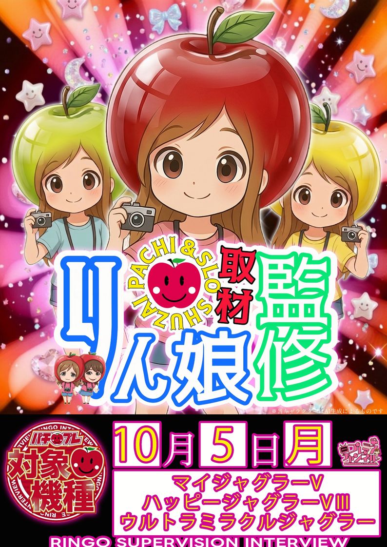 yuko_sinyasiki's tweet photo. こんばんは🌃
ユーコーラッキー新屋敷です‼️

　✨明日5⃣日(月)✨
🍎りん娘監修取材🍎
   🔥１０時OPEN🔥

皆様のご来店お待ちしております🐼

＃りん娘監修取材
＃ユーコーラッキー新屋敷 https://t.co/yMBvOSK9Il
