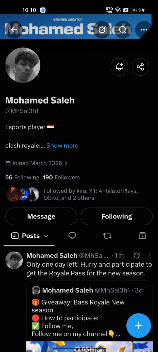 YOUSUFCRYT's tweet photo. @MhSal3h1 Done bro 😁 https://t.co/GIPimgs2pA