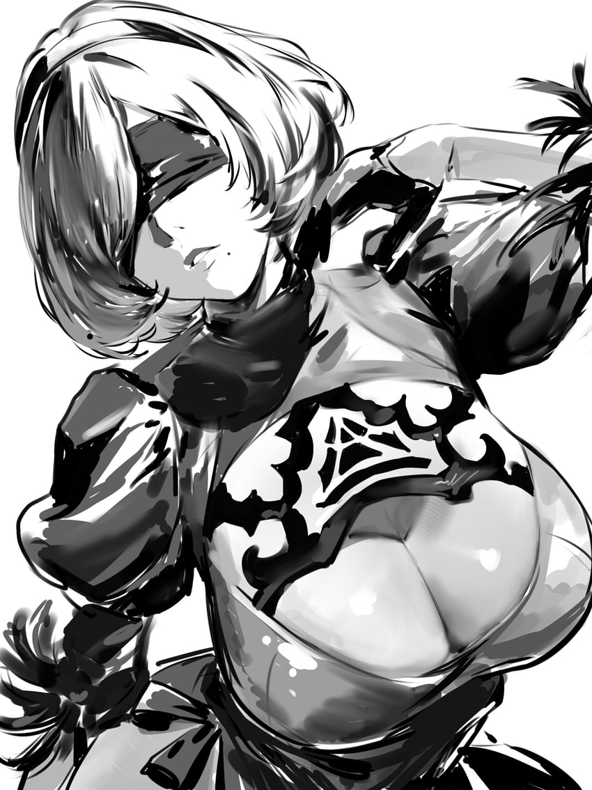 LustUnit2B's tweet photo. As Orihime helped herself to 2B's figure, she'd notice despite being an Android, the Units body felt perfectly natural, a Mirror to Orihimes own softness. 

"Mm...Does my Frame, meet expectations to you..?" 

2B teased a bit, both hands now firmly squeezing along Orihimes chest. https://t.co/IrGNTkYsc8