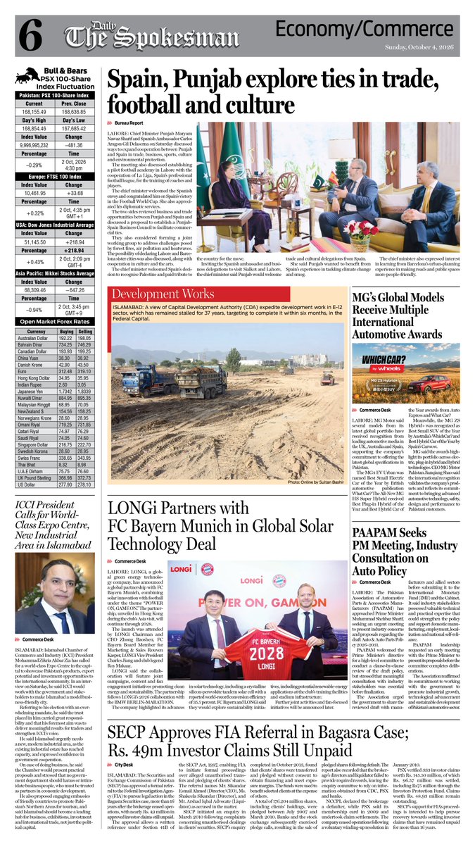 newspakisb's tweet photo. Daily The Spokesman 04 October 2026 https://t.co/CfO4ED35lS