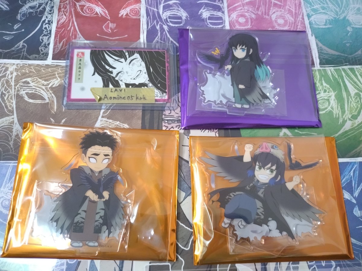 Aomine05Krk's tweet photo. 【交換/譲渡】鬼滅の刃 ufotable ハロウィン チェキ風ブロマイド ステッカー ポスカカード ポスカ アクリルスタンド アクスタ

譲→義勇,実弥,伊之助,悲鳴嶼,しのぶ,善逸,炭治郎,禰豆子,累,響凱,無一郎,煉獄,アオイ,玄弥,蜜璃,伊黒,猗窩座,可楽,零余子,カナヲ,狛治，恋雪

求→リプ参照 https://t.co/qp4xPHKX5e