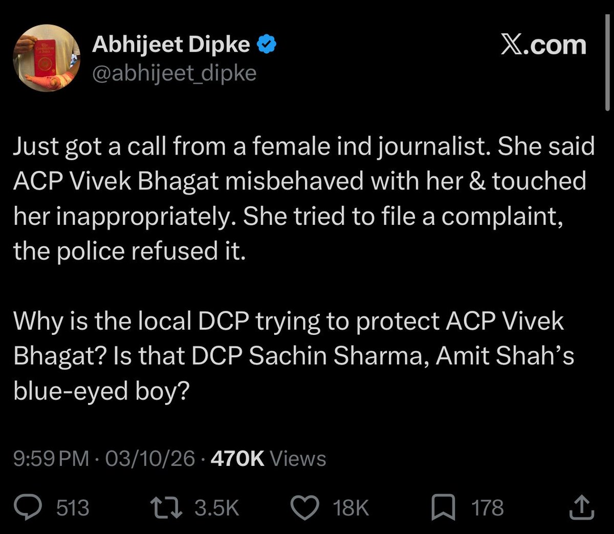 SunainaHoley's tweet photo. Rosy isn’t an Independent Journalist..
Rosy is OFFICIAL CJP Coverage Coordinator.. 

Bola Na Jab Jab Dipke Darta Hai Ladkiyon Ko Aage Karta Hai..

Jhooth Ki Dukaan @SauravDassss @abhijeet_dipke @AshutoshRanka you guys expose your farziwada each time.. 

@DelhiPolice @CPDelhi https://t.co/3TctsHVSKS