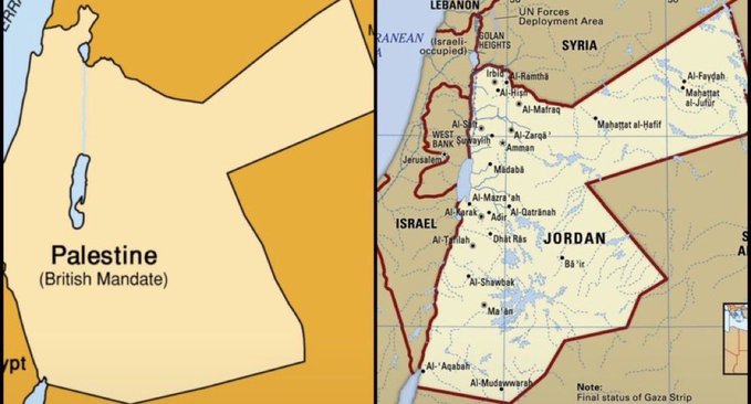 isaacrrr7's tweet photo. ¿Cómo es que nadie exige a Jordania que devuelva sus tierras a los palestinos?

¿Cómo es que nadie llama colonizadores a los jordanos?

Resulta curioso que solo se hable de «tierras palestinas robadas» cuando están en manos judías, y no cuando están en manos musulmanas. https://t.co/mL4boHlED5