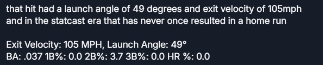 RandyWitten0's tweet photo. @notanavgburner @Yobi_BB @BaseballWRLD_ @hndrxx_34 Nice dude. Go ahead and use AI. It’ll just tell you you’re a fucking braindead loser too. https://t.co/J6HNIKhAue