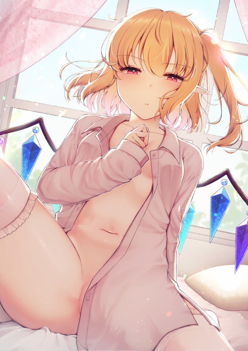 rukukohi's tweet photo. 「……えっち…」

(本垢であげた絵の下着無し差分です) https://t.co/ELhO6uOpBx