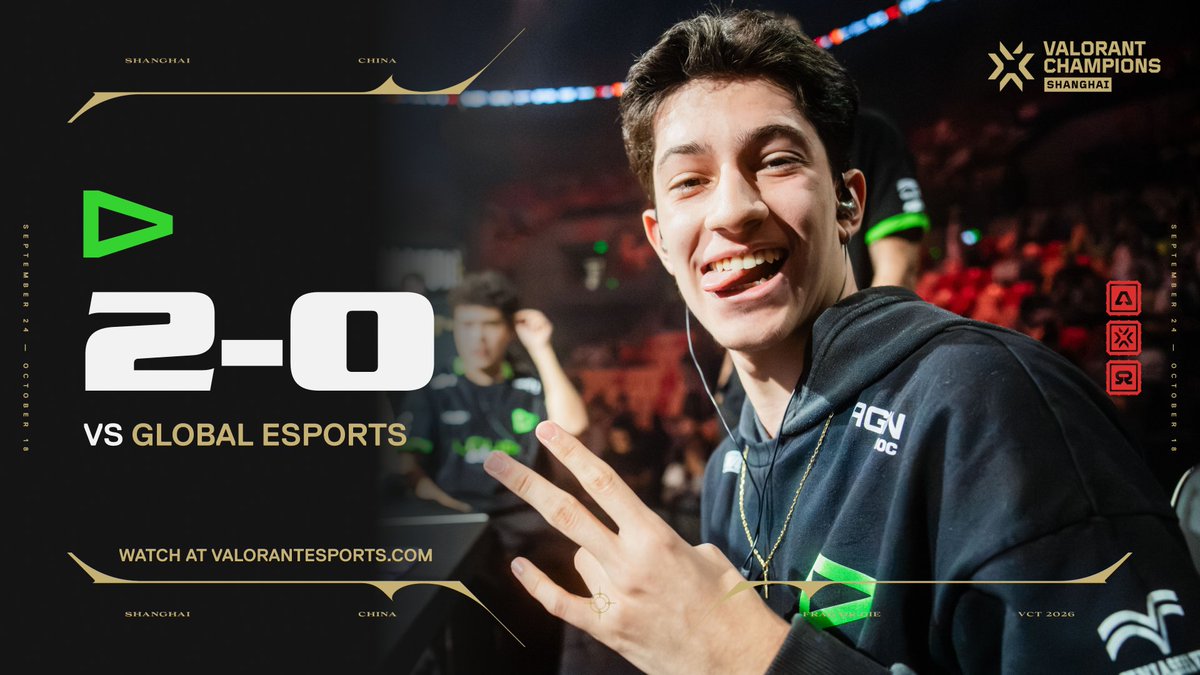 ValorantEsports's tweet photo. THE ROOKIES AIN'T FINISHED

@LOUDgg takes down the Pacific #1 seed at #VALORANTChampions Shanghai! https://t.co/WFnZQuNYpR