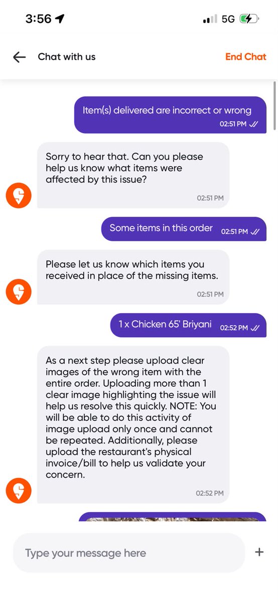 bcsinghj's tweet photo. Hey @SwiggyCares @Swiggy, you delivered the wrong items for OrderID: 250069120159121 and refusing a full refund or redelivery. Why should I pay even a single rupee for a mistake made by your team? 🛑
Expecting a full refund for food and time.
#Swiggy #ConsumerRights #BadService https://t.co/2mBVV3i7sR
