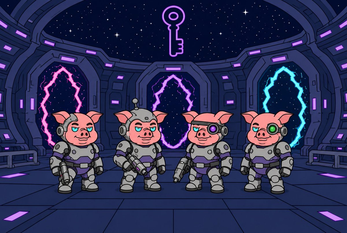 CosmicPigz's tweet photo. The armour is forged. The Swine are ready. But the Rifts remain sealed—the dimensions are locked, and the key is still hidden. The multiverse is calling. https://t.co/koJcozyRaK