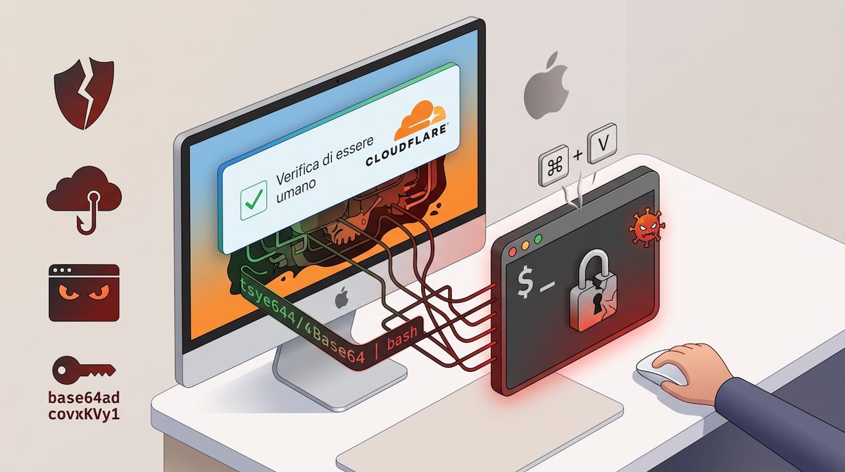 levysoft's tweet photo. ClickFix su macOS: il falso CAPTCHA Cloudflare che ti fa aprire il Terminale
https://t.co/MmcfjMY4su
#apple #macos #cloudflare #phishing #bash https://t.co/u5I2y1ZtkU